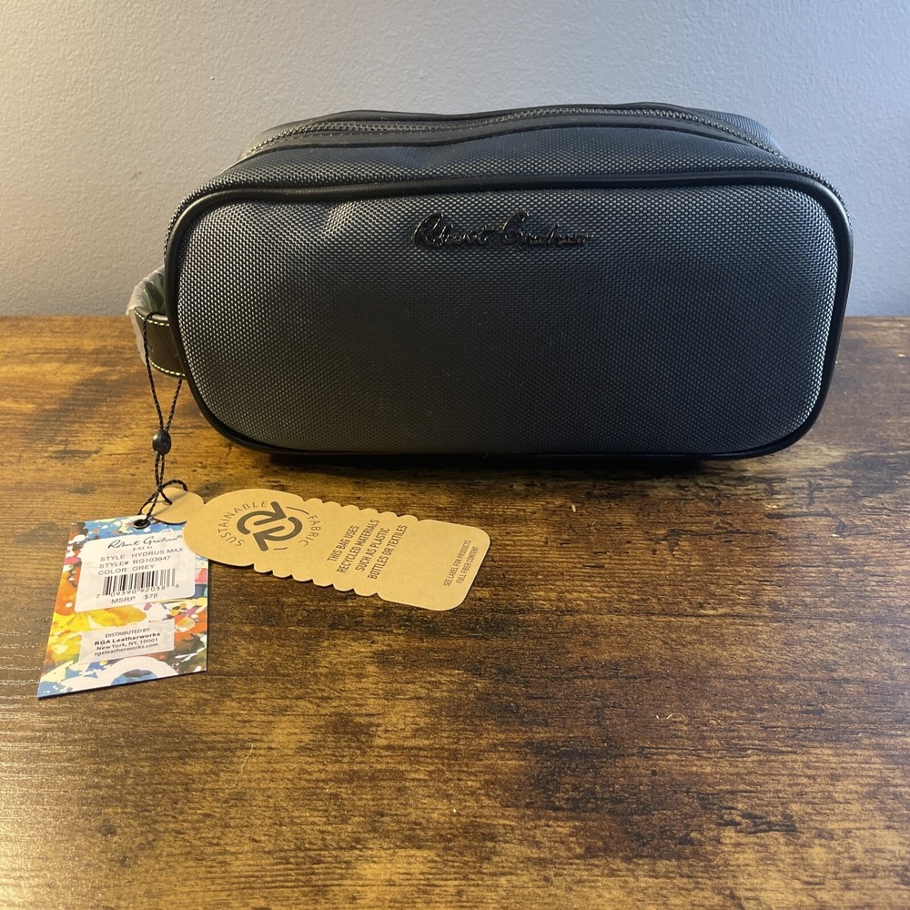 ROBERT GRAHAM HYDRUS MAX TOILETRY SHAVING DOPP TRAVEL BAG NAVY BLUE NWT MSRP $78
